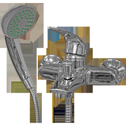 Jaucējkrāns vannas ar dušas komplektu F-4-40K Flora