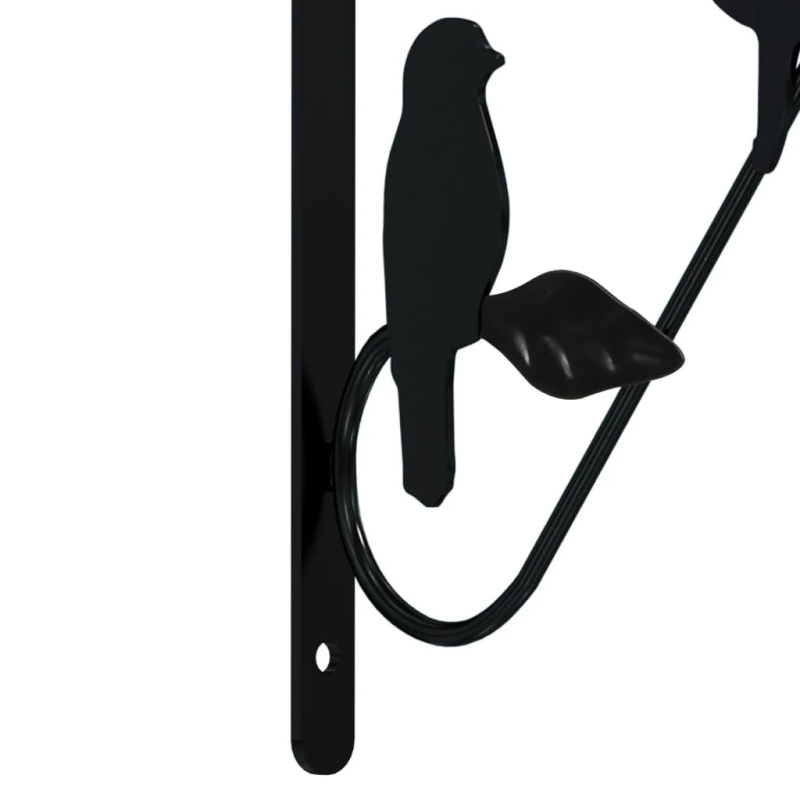 vidaXL piekaramu grozu stiprinājumi, 4 gab., melni, tērauds