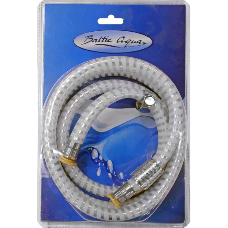 Dušas pievads Flex S-1 150cm, dubultā pin., kon. uzg., balts