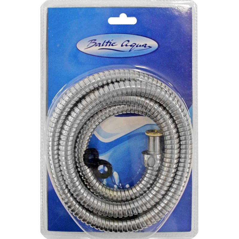 Dušas pievads H-2 150cm, dubultā pinuma., kon. uzg., hromēts