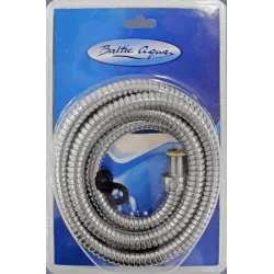 Душевой шланг O-2 175см, двойной оплеткой, кон. насадка, хромированный