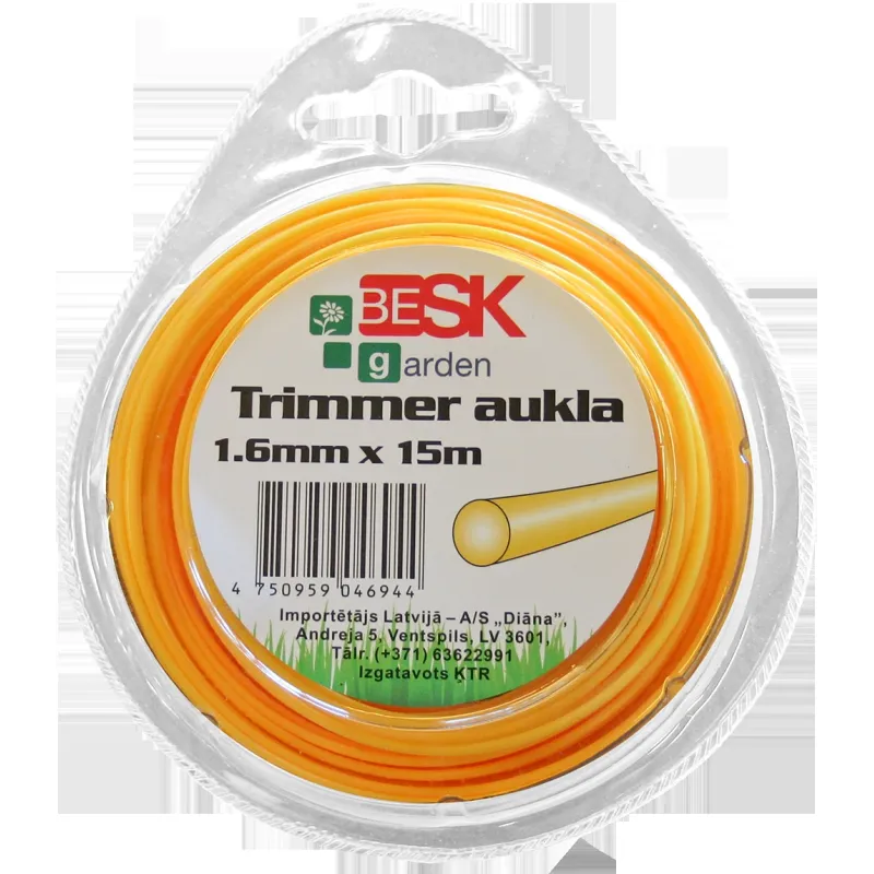 Trimmera aukla 1.6mm15m apaļa