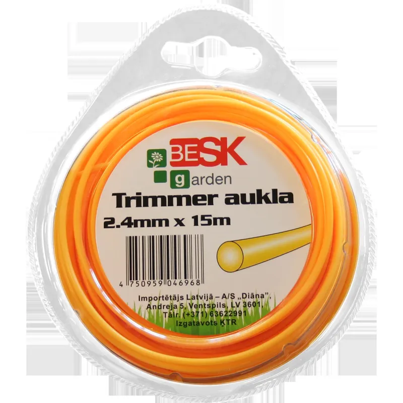 Trimmera aukla 2.4mm15m apaļa