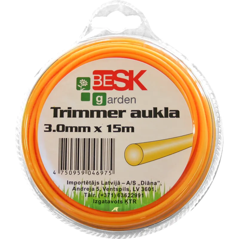 Trimmera aukla 3.0mm15m apaļa