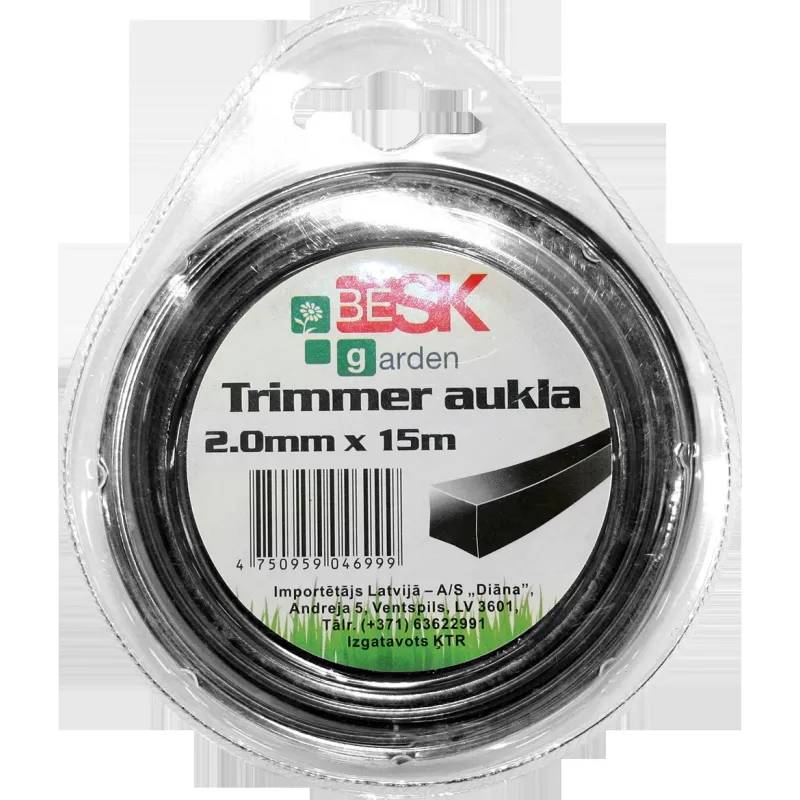 Trimmera aukla 2.0mm15m kvadr.
