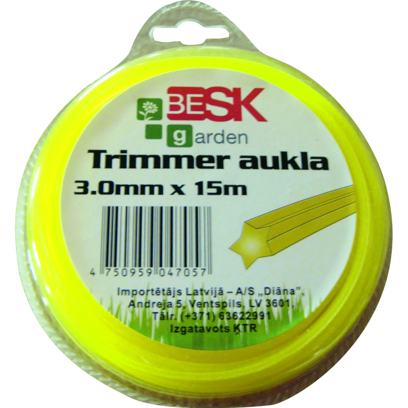 Trimmera aukla 1.6mm15m zvaigzne