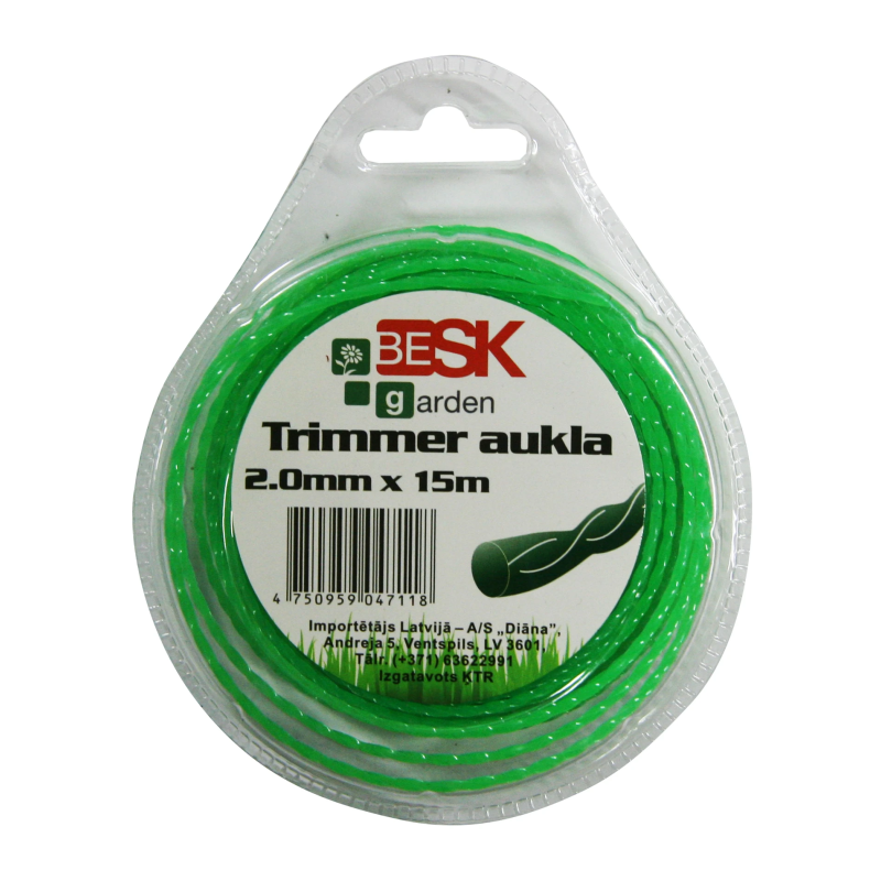 Trimmera aukla 2.0mm15m twist