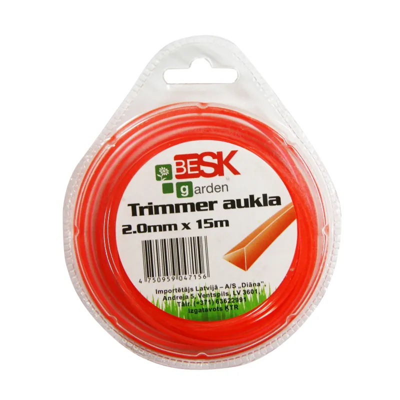 Trimmera aukla 2.0mm15m trīsstūris