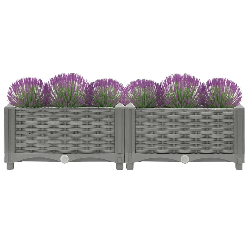 vidaXL puķu kaste, 80x40x23 cm, polipropilēns