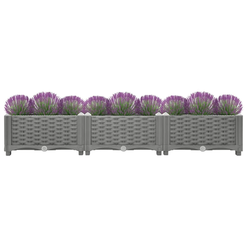 vidaXL puķu kaste, 120x40x23 cm, polipropilēns