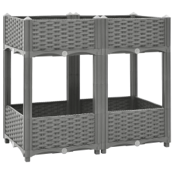 vidaXL puķu kaste, 80x40x71 cm, polipropilēns