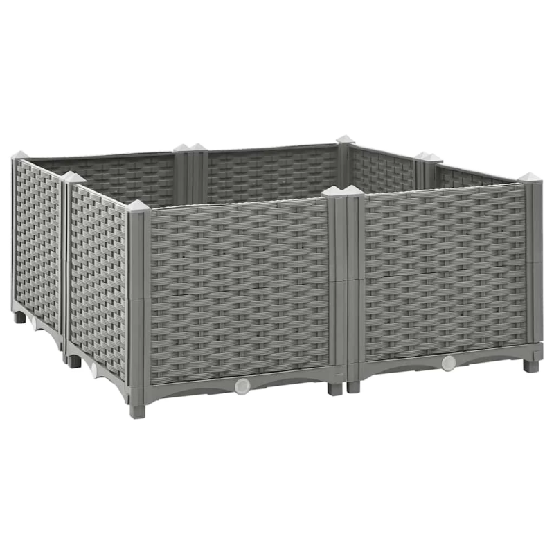 vidaXL puķu kaste, 80x80x38 cm, polipropilēns