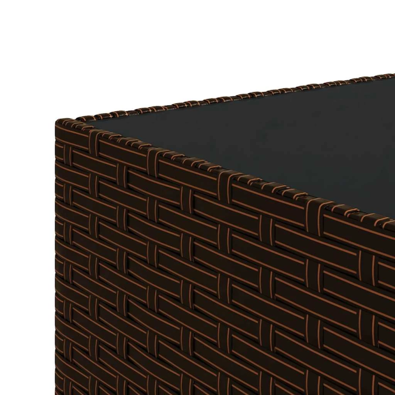 vidaXL 3-daļīgs dārza atpūtas mēbeļu komplekts, brūna PE rotangpalma