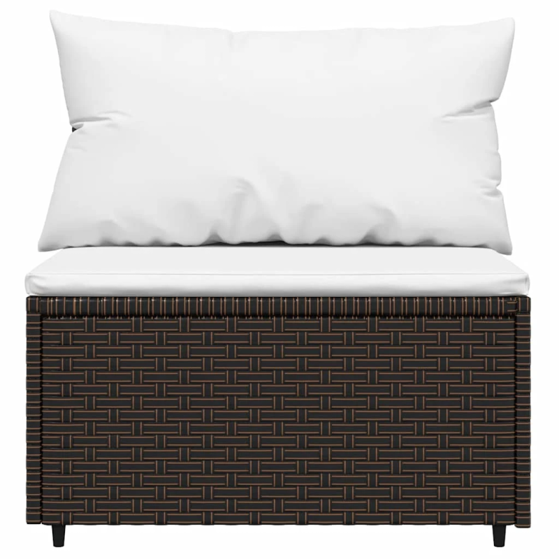 vidaXL 3-daļīgs dārza atpūtas mēbeļu komplekts, brūna PE rotangpalma