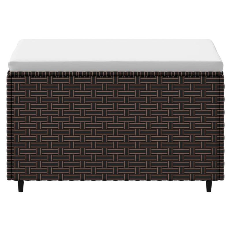 vidaXL dārza kāju soliņi ar spilveniem, 2 gab., brūna PE rotangpalma