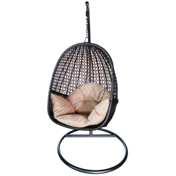 Šūpuļkrēsls ar spilvenu, rotanga 110x85x72cm