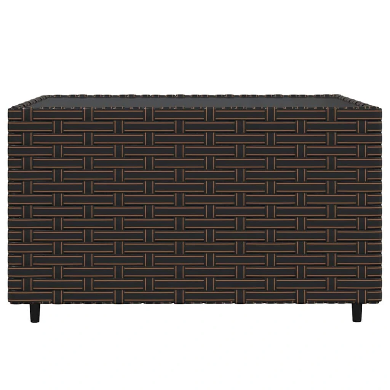 vidaXL 4-daļīgs dārza atpūtas mēbeļu komplekts, brūna PE rotangpalma