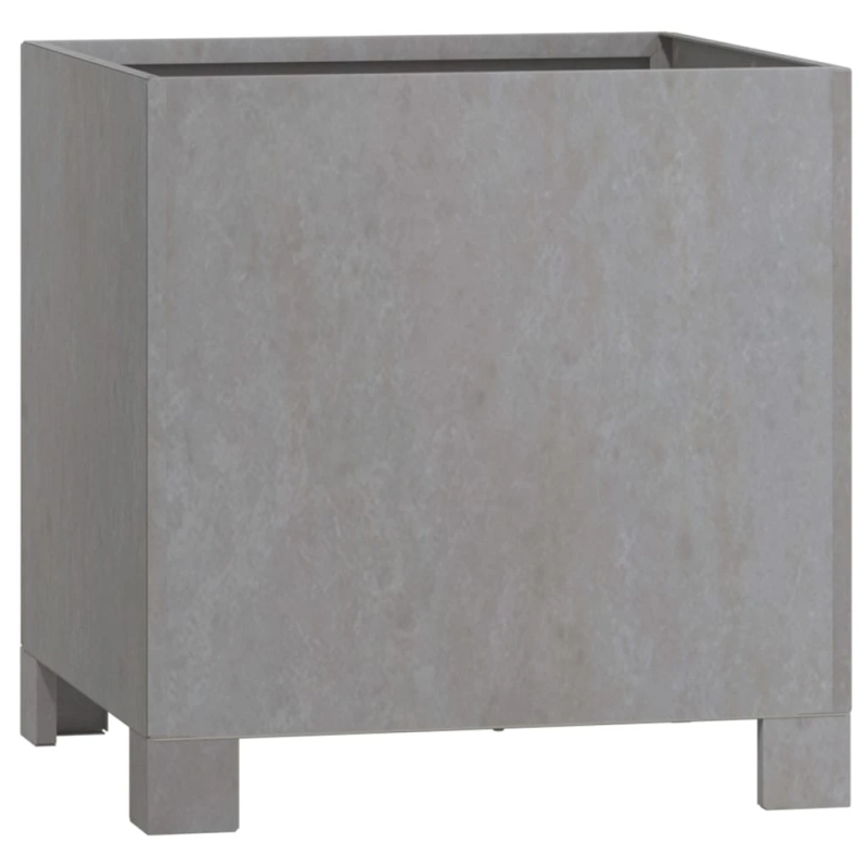 vidaXL puķu kaste ar kājām, rūsas krāsā, 30x30x30 cm, kortena tērauds