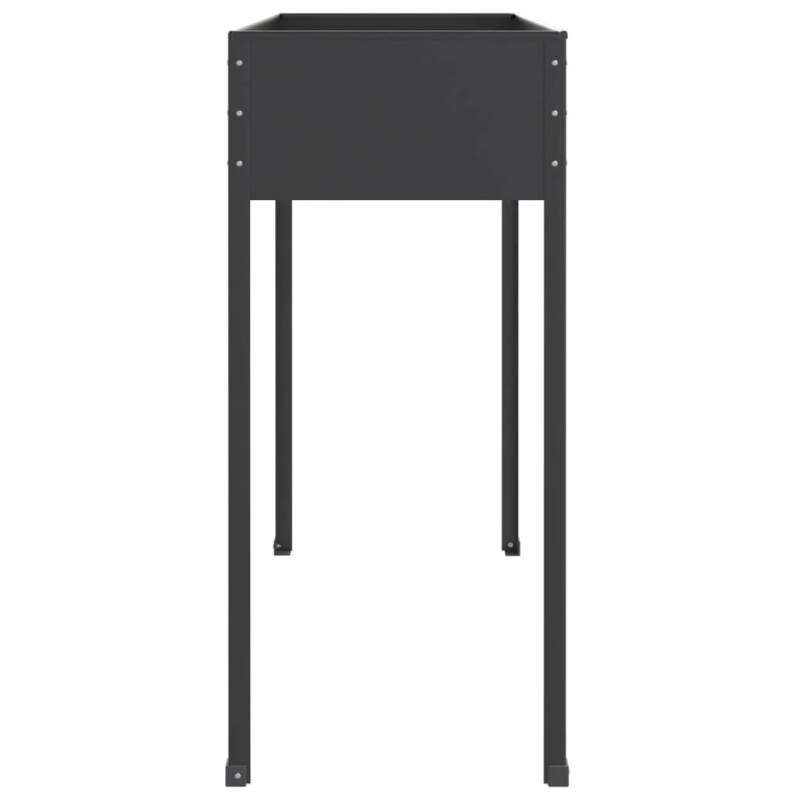 vidaXL dārza puķu kastes, 2 gab., antracītpelēkas, cinkots tērauds