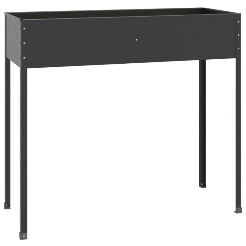 vidaXL dārza puķu kastes, 2 gab., antracītpelēkas, cinkots tērauds