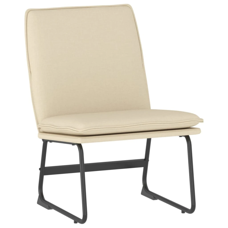 vidaXL atpūtas krēsls, krēmkrāsas, 52x75x76 cm, audums