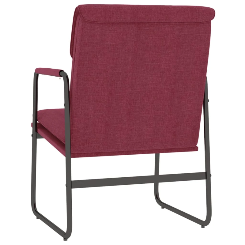 vidaXL atpūtas krēsls, 55x64x80 cm, vīnsarkans audums