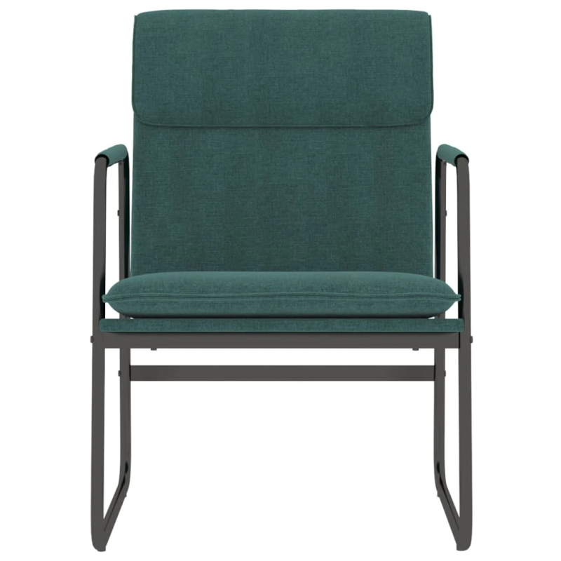 vidaXL atpūtas krēsls, 55x64x80 cm, tumši zaļš audums