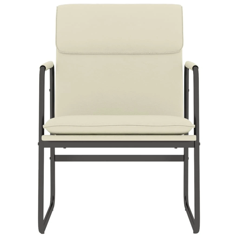 vidaXL atpūtas krēsls, krēmkrāsas, 55x64x80 cm, mākslīgā āda