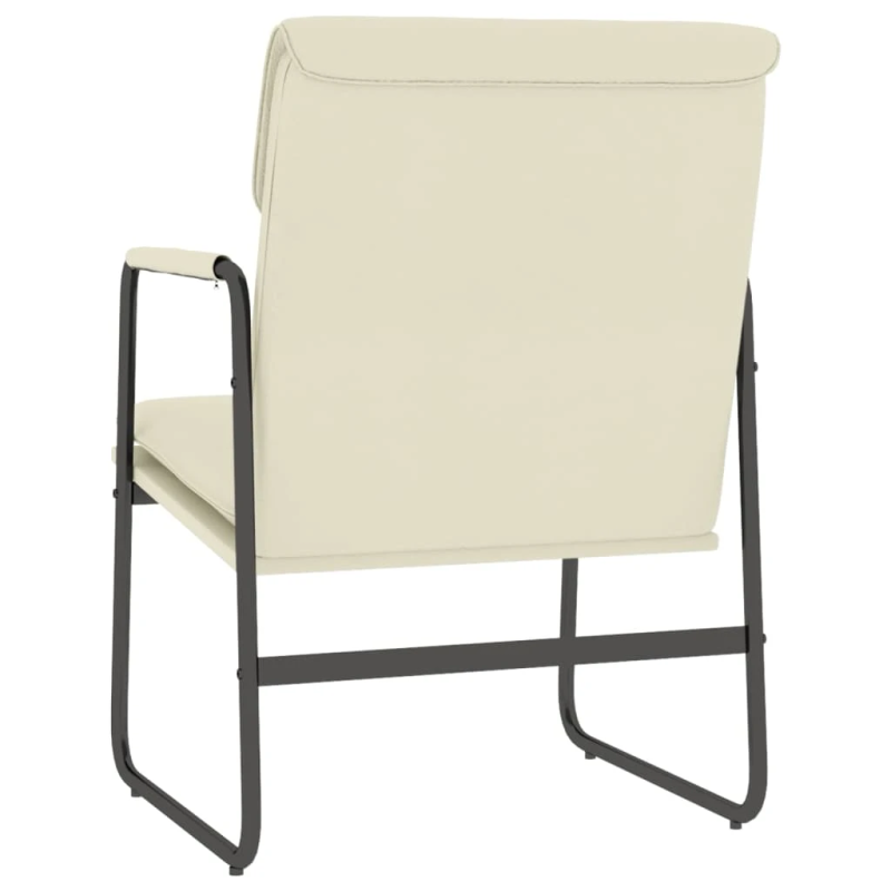 vidaXL atpūtas krēsls, krēmkrāsas, 55x64x80 cm, mākslīgā āda