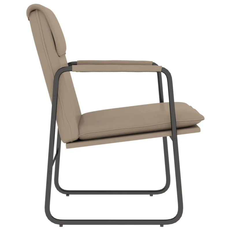 vidaXL atpūtas krēsls, kapučīno krāsa, 55x64x80 cm, mākslīgā āda