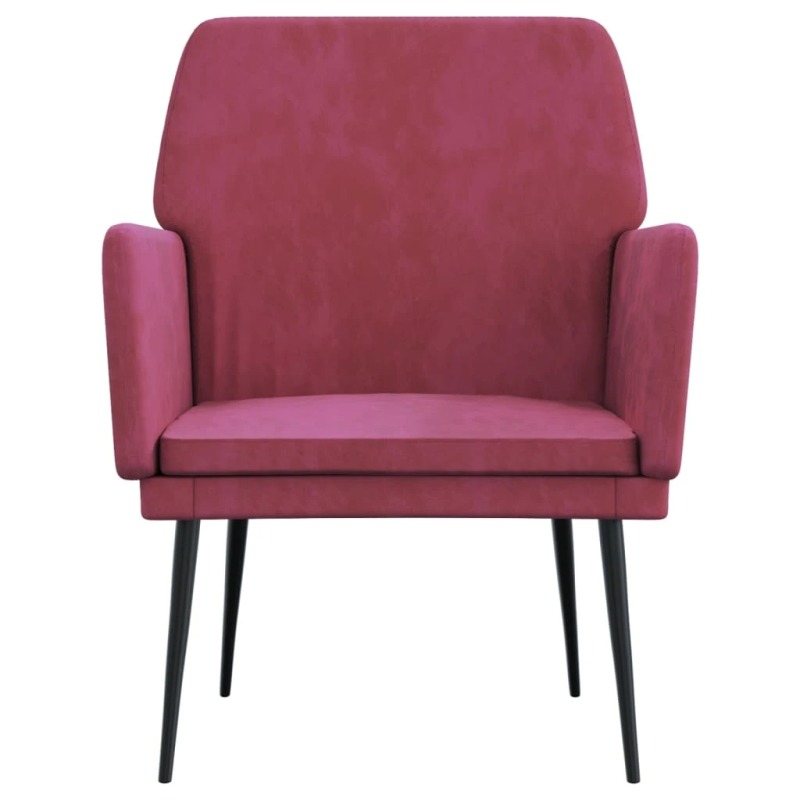 vidaXL atpūtas krēsls, vīnsarkans, 62x79x79 cm, samts