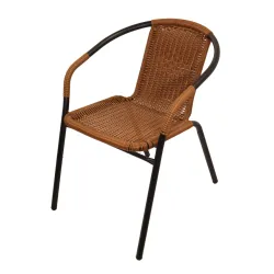 Krēsls pīts metāla 55x56x75 brūns