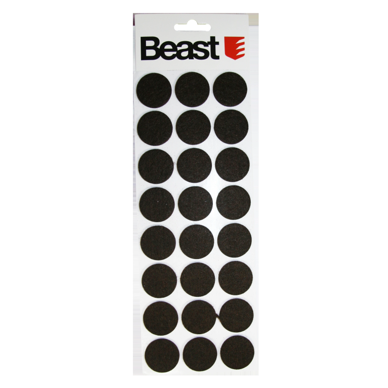 Paliktnis mēbelēm filca apaļš 28x3mm brūns 24gb.