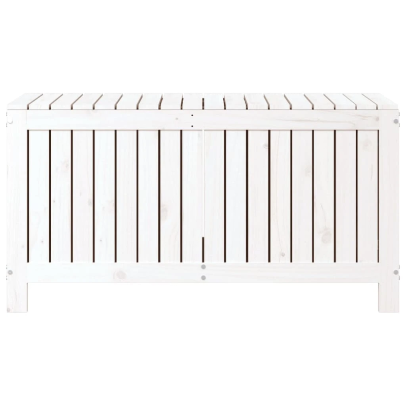 vidaXL uzglabāšanas kaste, balta, 115x49x60 cm, priedes masīvkoks