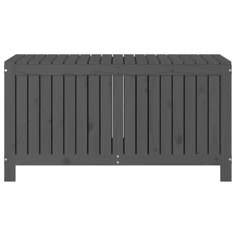 vidaXL uzglabāšanas kaste, pelēka, 121x55x64 cm, priedes masīvkoks