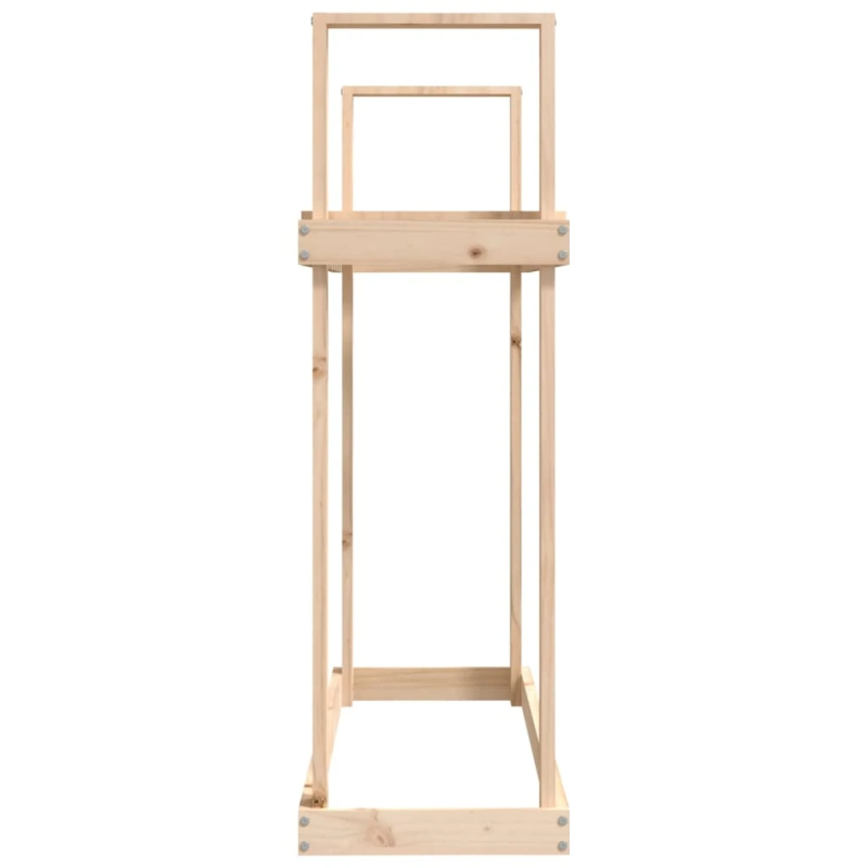 vidaXL malkas plaukts, 110x35x108,5 cm, priedes masīvkoks