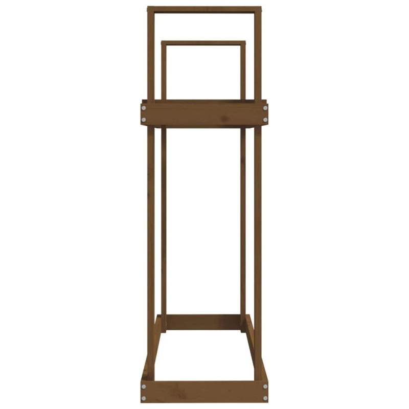 vidaXL malkas plaukts, medus brūns, 110x35x108,5 cm, priedes masīvkoks