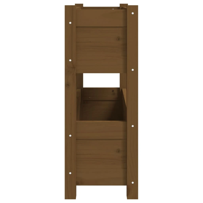 vidaXL puķu kaste, medus brūna, 77x25x66 cm, priedes masīvkoks