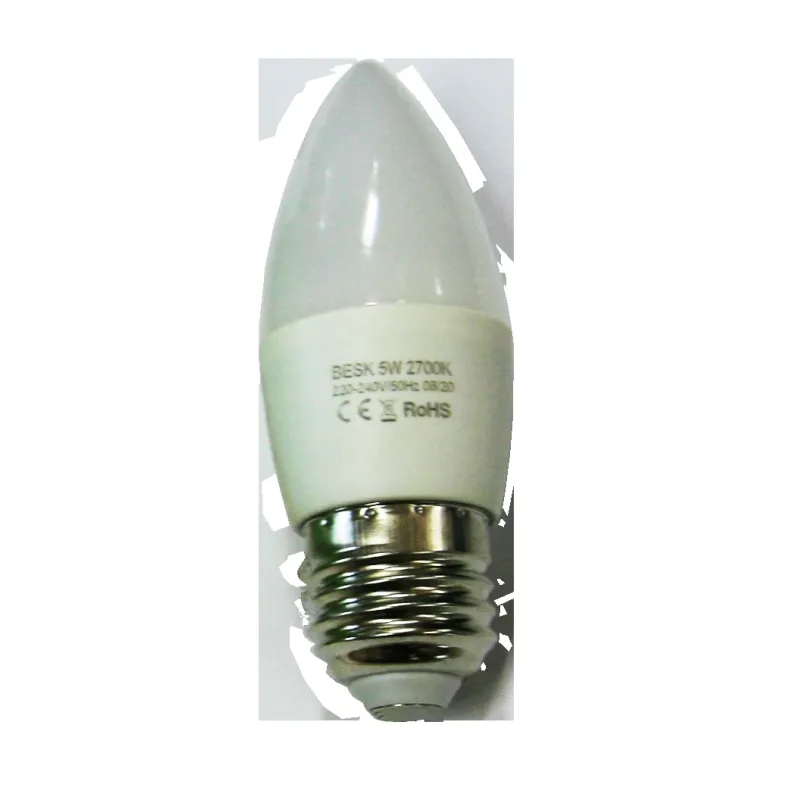 LED spuldze 5W E27 2700k, BESK