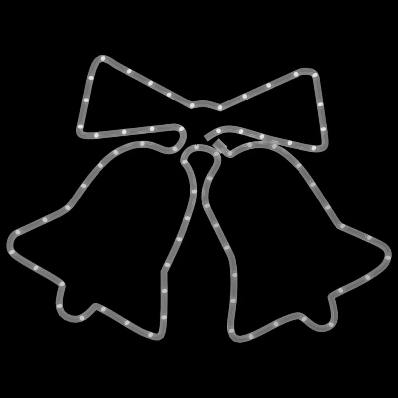 vidaXL Kalėdinės dekoracijos varpeliai su 72 LED, 2vnt., 50x56cm