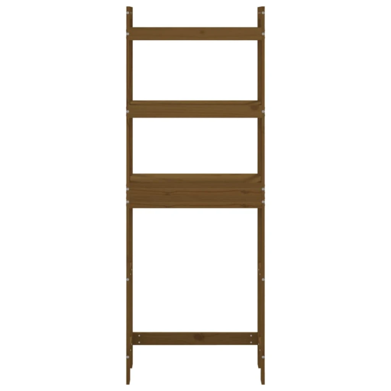 vidaXL tualetes plaukts, medus brūns, 23x18x110 cm, priedes masīvkoks