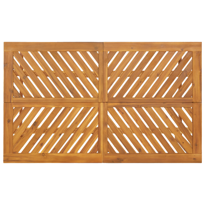 vidaXL Dārza ēdamgalds 6 pcs Brūna Cietā akācijas koks