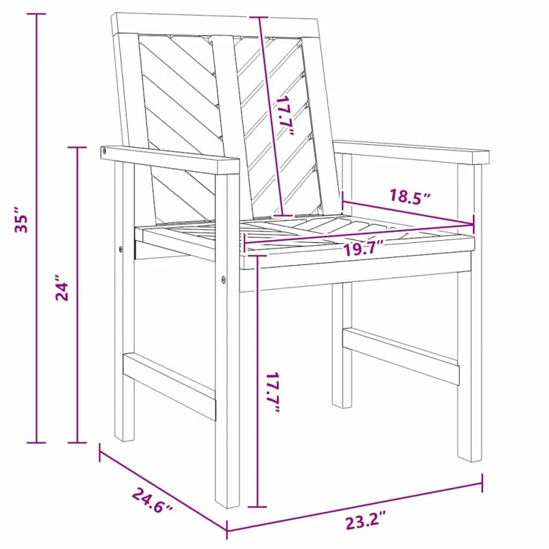 vidaXL Ēdamistabas krēsls 6 pcs Dabiska 62.5 x 59 x 89 cm