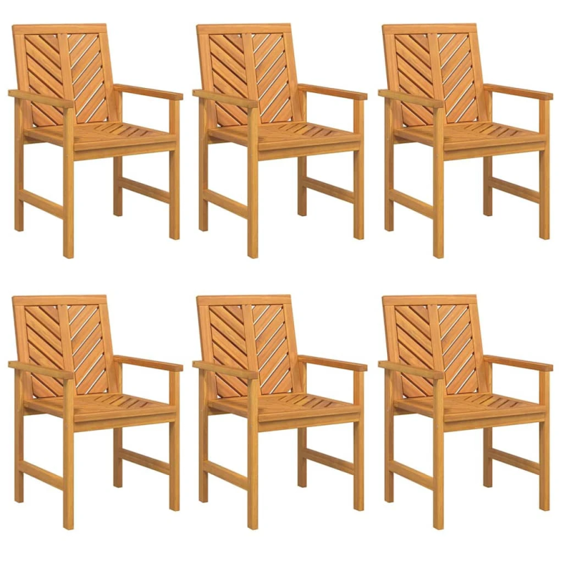 vidaXL Ēdamistabas krēsls 6 pcs Dabiska 62.5 x 59 x 89 cm
