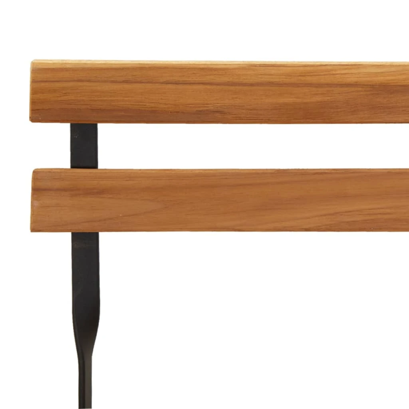 vidaXL saliekami bistro krēsli, 4 gab., masīvs tīkkoks un tērauds