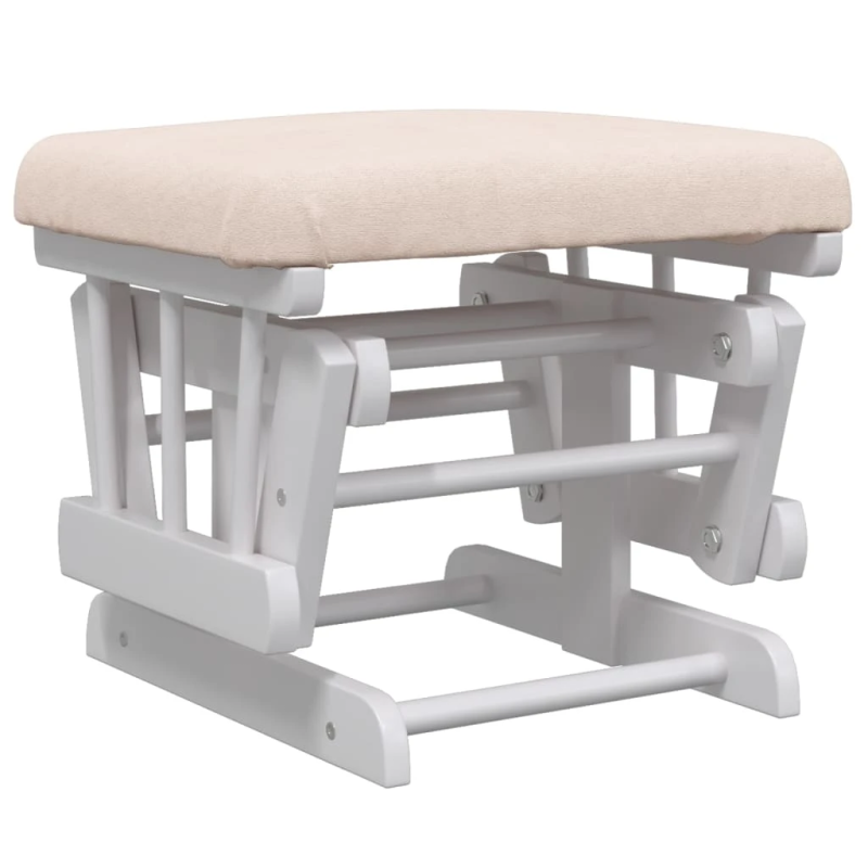 vidaXL šūpuļkrēsls ar kāju balstu, gaiši rozā audums