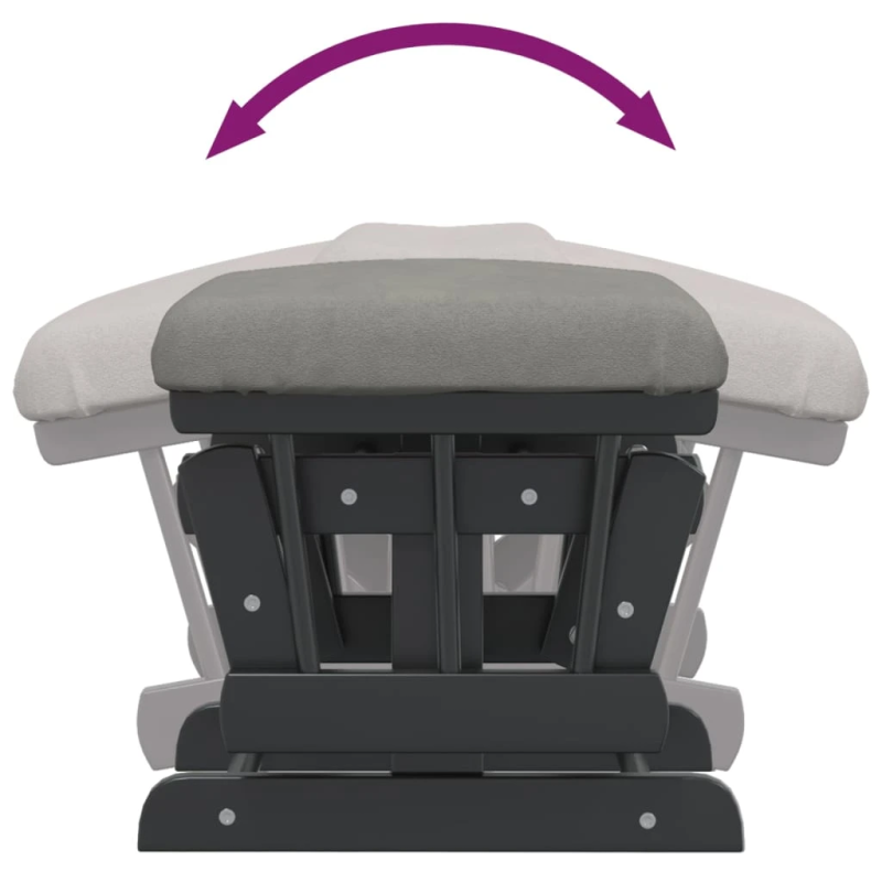 vidaXL šūpuļkrēsls ar kāju balstu, gaiši pelēks audums