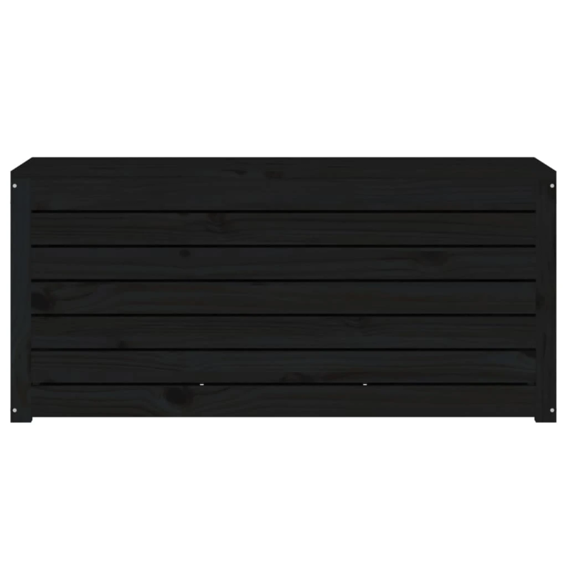 vidaXL dārza kaste, melna, 101x50,5x46,5 cm, priedes masīvkoks