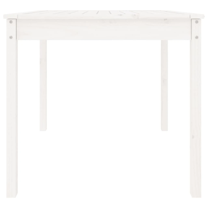 vidaXL dārza galds, balts, 82,5x82,5x76 cm, priedes masīvkoks