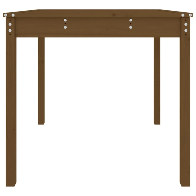 vidaXL dārza galds, medus brūns, 82,5x82,5x76 cm, priedes masīvkoks